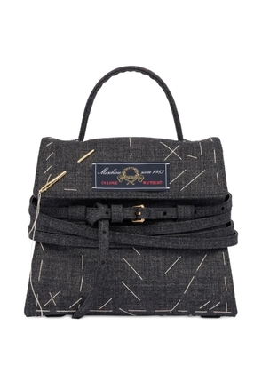 Moschino stitched detail tote bag - Black