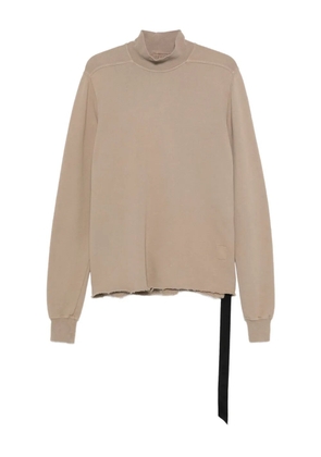 Rick Owens DRKSHDW DRKSHDW mock-neck frayed-hem sweater - Neutrals