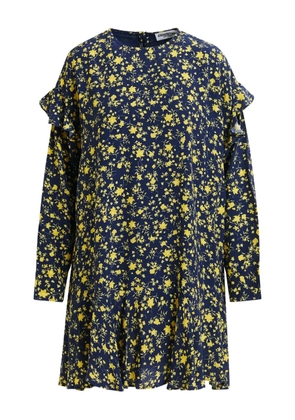 Essentiel Antwerp floral ruffled asymmetric day dress - Blue