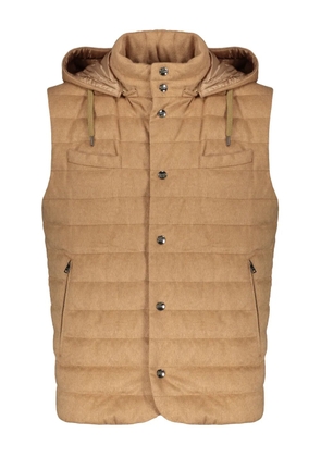 Herno hooded gilet - Brown