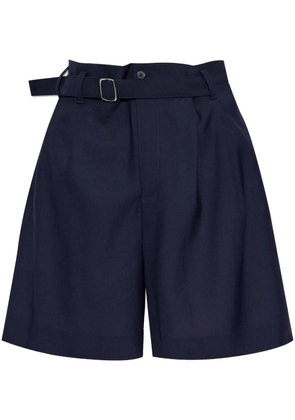 Jacquemus pleated belted shorts - Blue