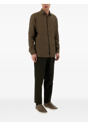Zegna dart-detailed trousers - Brown