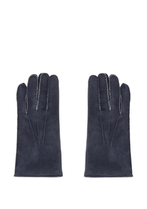 Moorer sheepskin leather gloves - Blue