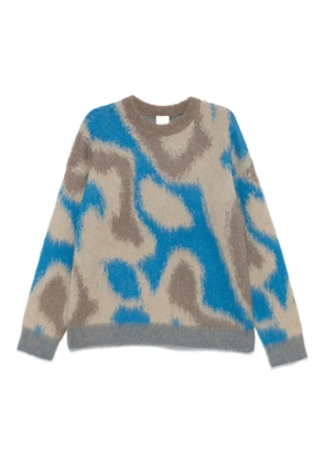 Calvin Klein patterned crew-neck sweater - Brown