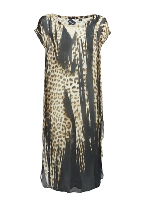Just Cavalli Vintage leopard-print silk dress - Brown
