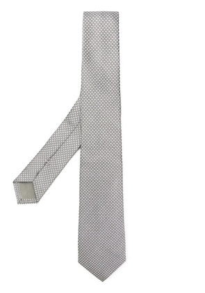 Dell'oglio micro patterned tie - Grey