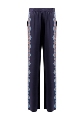 ETRO paisley-print side-panel trousers - Blue