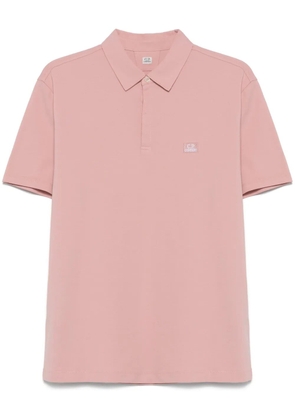 C.P. Company logo-patch polo shirt - Pink