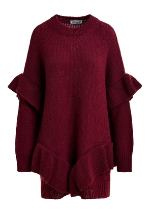 Essentiel Antwerp ruffled-details knit mini dress - Red