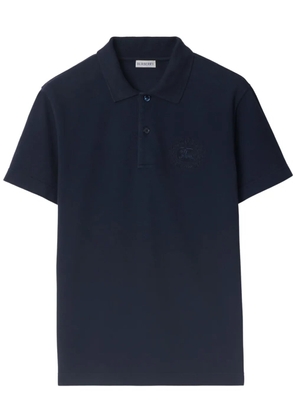Burberry EDK-embroidered cotton polo shirt - Blue