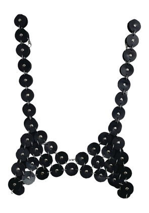 NASHA leather rivet-embellished bra - Black