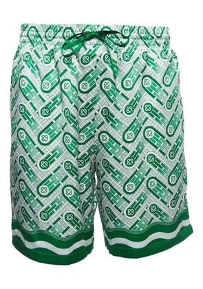 Casablanca geometric patterned swim shorts - Green