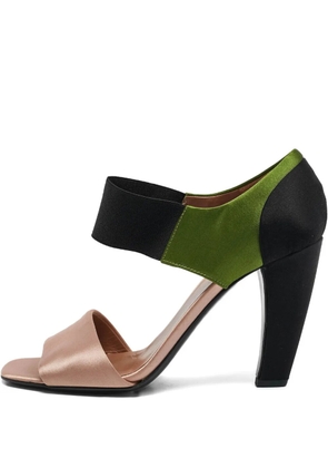 Prada Pre-Owned 2023 110mm satin block-heel sandals - Black