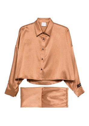 Alysi long-sleeve trousers set - Brown