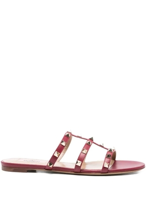 Valentino Garavani Rockstud-embellished flat sandals - Red