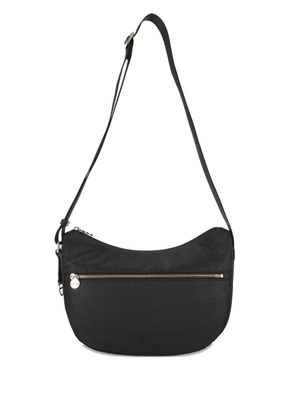 Borbonese crescent-shape zip shoulder bag - Black