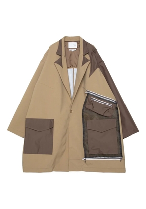 Yoshiokubo pocket-paneled coat - Neutrals
