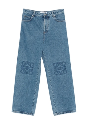 LOEWE Anagram-embroidered jeans - Blue