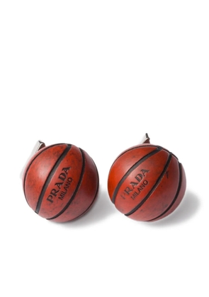 Prada basketball earrings - Brown