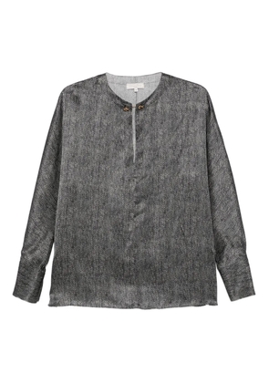 Antonelli Bigné herringbone button blouse - Black