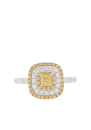 HYT Jewelry 18K gold and platinum diamond cocktail ring - Silver