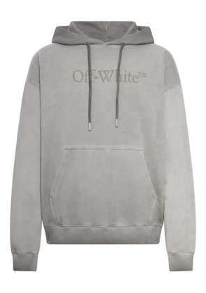 Off-White logo-print hoodie - Grey