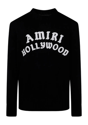 AMIRI Hollywood logo-embroidered knit sweater - Black