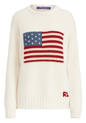 Ralph Lauren Collection Flag cashmere sweater - White
