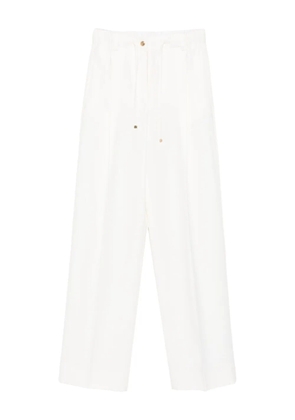 Moncler drawstring pleated trousers - White