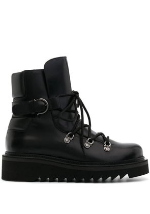 Ferragamo Elimo lace-up leather boots - Black