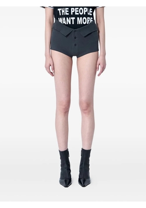 Sia Arnika button-fastening panelled shorts - Grey