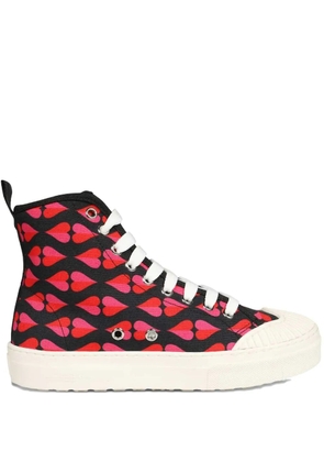 Weekend Max Mara heart-print high-top sneakers - Black