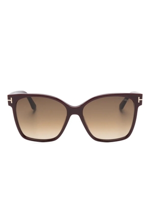 TOM FORD Eyewear rectangle-frame sunglasses - Red