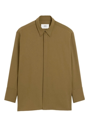 AMI Paris wool oversized shirt - Green