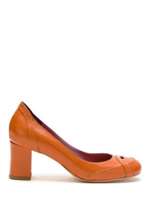 Sarah Chofakian Swan leather pumps - Orange