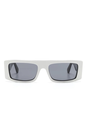 GCDS rectangle-frame sunglasses - White