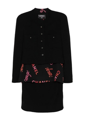 CHANEL Pre-Owned 1990-2000s setup suit jacket top skirt - Black