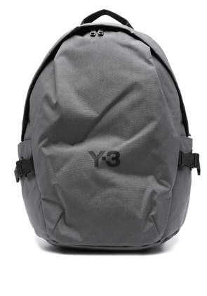 Y-3 logo-plaque backpack - Grey