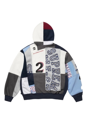 Supreme Patchwork zip-up hoodie - Blue