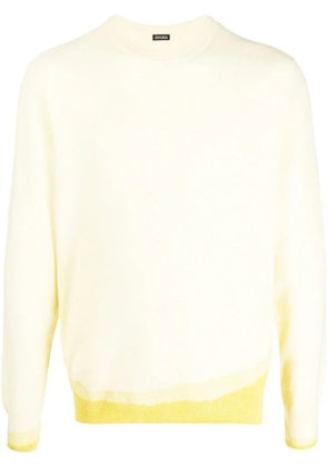 Zegna ribbed-knit crew neck sweatshirt - Yellow