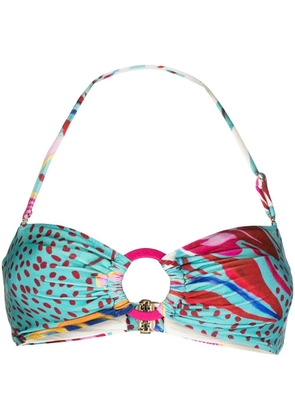 PatBO floral-print bandeau bikini top - Green