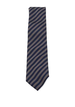 Zegna diagonal-striped tie - Blue