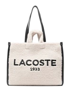 Lacoste fluffy tote bag - Neutrals