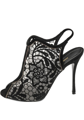 Nicholas Kirkwood pre-owned 130MM Lace Suede Shoes - Black