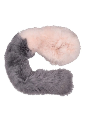 Marni fur colourblock scarf - Grey