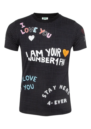 Kenzo Pre-Owned grid pattern graphic tee - Black
