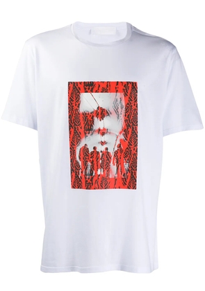 Neil Barrett contrast print T-shirt - White