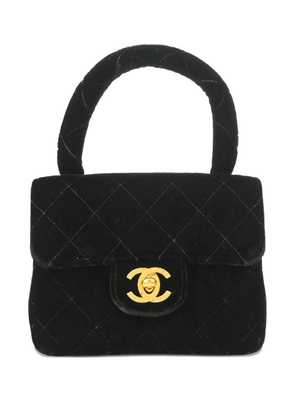 CHANEL Pre-Owned 1992 Mini Square velvet handbag - Black