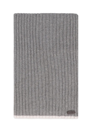 Moorer ribbed-knit rectangular scarf - Grey