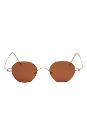 Lindberg geometric-frame sunglasses - Gold